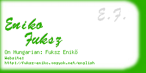 eniko fuksz business card