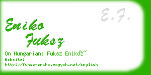 eniko fuksz business card